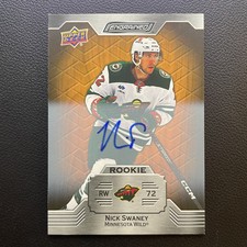 2023-24 UD - Engrained - Base Rookie Nick Swaney 128 Auto