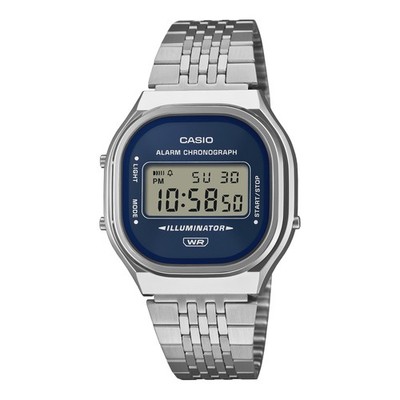 Uhr CASIO A140WE-2AEF Edelstahl Blau Chrono Alarm Vintage