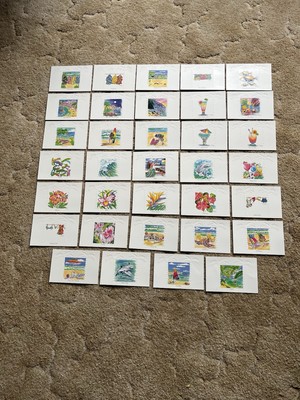 Lot Of 34 Unused Anne Ormsby Art Postcard Cards 4 x6  Beach Water Scenes