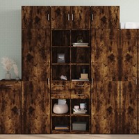 Highboard RäUchereiche Holzwerkstoff Breite 70 Cm Tiefe 42,5 Cm HöHe 185 Cm