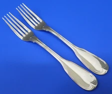2 - Kirk Stieff THOMAS JEFFERSON Monticello 18/8 Japan Stainless DINNER FORKS