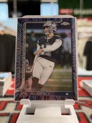 2025 Topps Chrome NFL Football Brandon Aubrey Neon Pulse SP