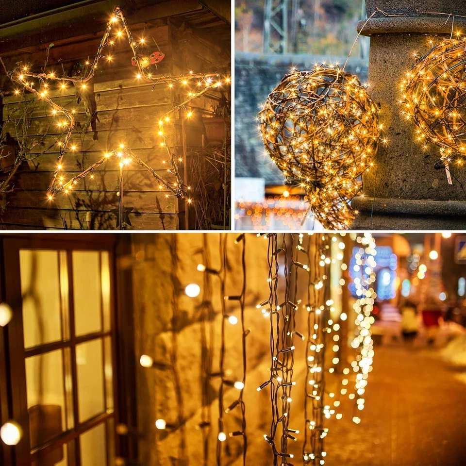 100-200 LED Fairy String Lights Christmas Tree Wedding Xmas Party Outdoor Decor - Image 2 of 4