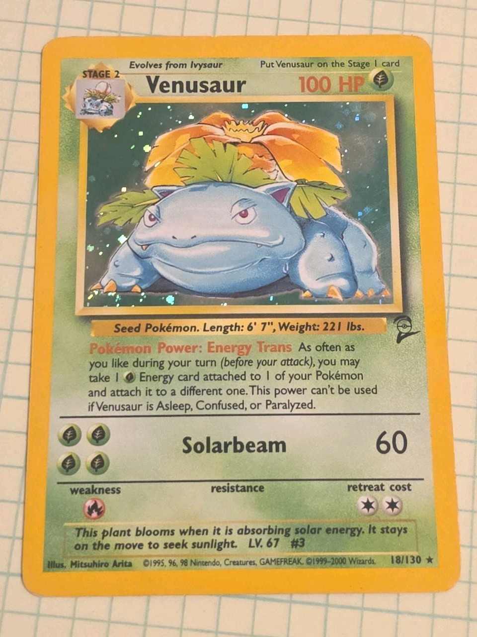 POKEMON TCG - Venusaur Base Set 2 (Holo) 18/130 - LP