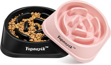2 Pack Slow Feeder Dog Bowls for Large Dogs Non-Slip Base, Anti-Choking
