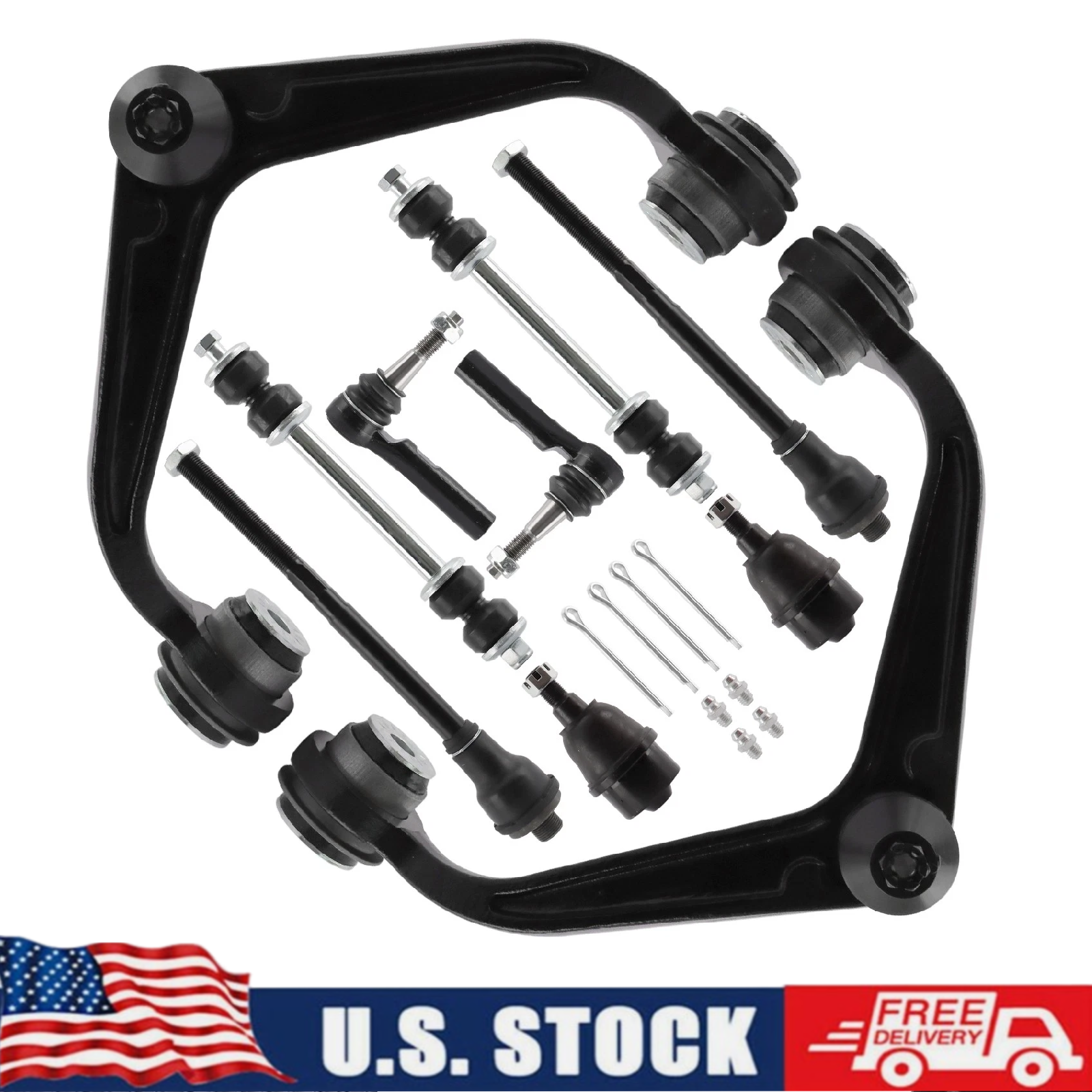 10X Front Control Arm Suspension Kit for 2011-2019 Chevrolet Silverado ...