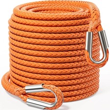 Synthetic Winch Rope Extension - 3/8" x 100ft 27000 lbs Heavy Duty Extension Win