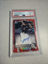 2025 Bowman Draft Landon Hodge Auto /5 Red X-Fractor PSA 10