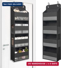 Over The Door Hanging Organizer with 4 Large Pockets - Closet, Bathroom, Nursery