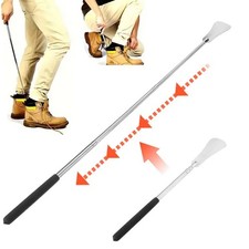 25" Shoe Horn Extra Long Handle Metal Stainless Steel Shoes Remover Extendable
