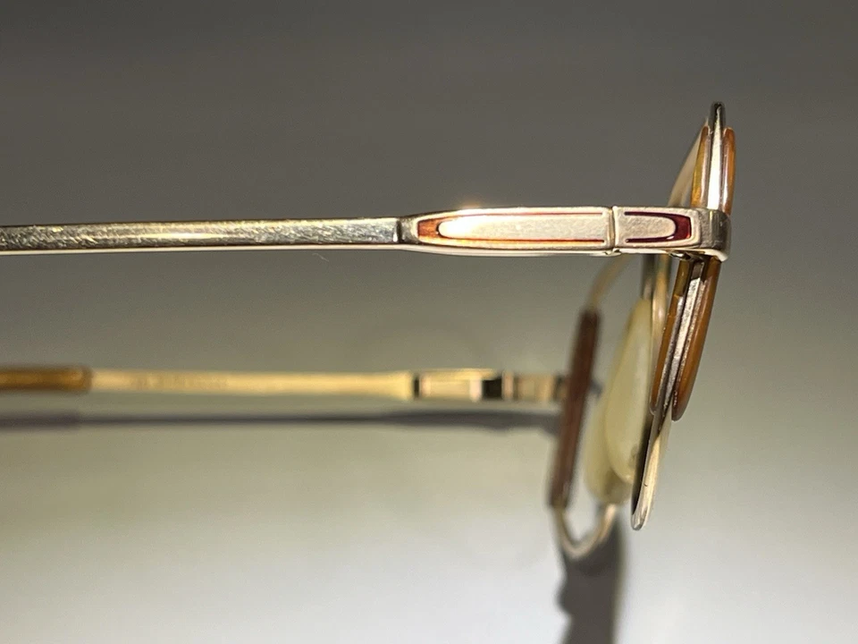 复古 Rodenstock 眼镜格栅 Rodaflex Exclusiv 601 金色 棕色 135 毫米 罕见 — 第 3/4 张图片