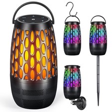 Upgraded Outdoor Speakers with Flame  RGB Lights, 10W HD Stereo, Bluetooth 5...