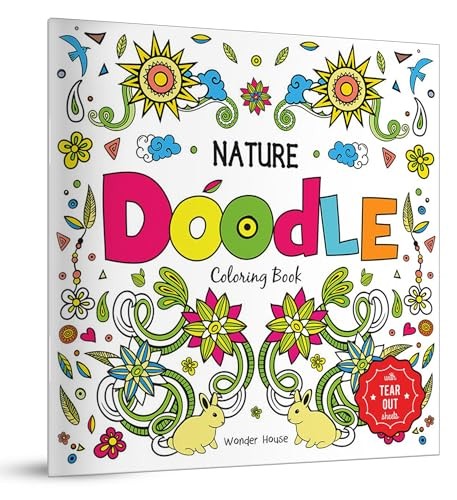 Nature Doodle Coloring Book : Tear Out Sheets Coloring Book for Children (Children Coloring Book With Tear Out Sheets) - Image 7