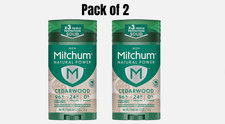Mitchum Men Natural Power Deodorant Stick, Cedarwood, 2.7 oz. - 2 pack.