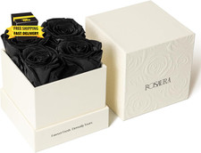 4-Piece Eternal Preserved Roses  Flowers Gift Box - Forever Lasting Real Roses,
