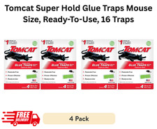 Tomcat Super Hold Glue Traps Mouse Size, 4-Pack 16 Glue Traps 