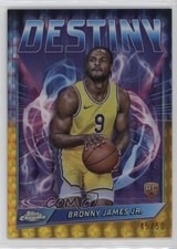 2024-25 Topps Chrome Destiny Gold Geometric Refractor 45/50 Bronny James Jr 3hd