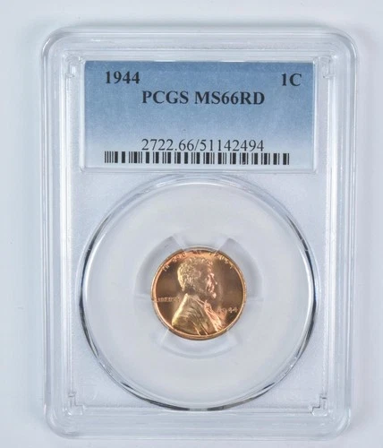 1944 Lincoln Wheat Cent MS66 RD PCGS Blue Label