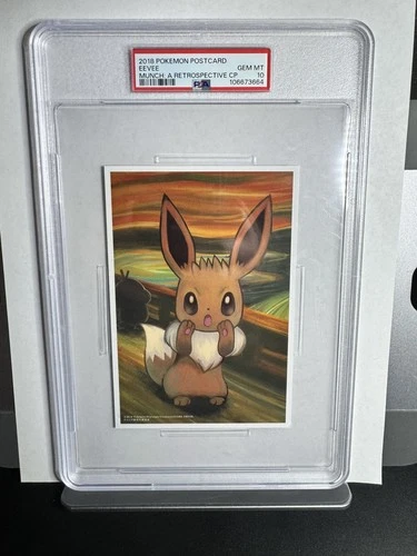 2018 POKEMON MUNCH: A RETROSPECTIVE CAMPAIGN POSTCARD EEVEE PSA 10