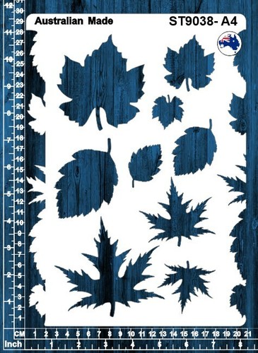 Stencils, Masks for Scrapooking, Cardmaking - ST9038 Leaves, A4, A5, A6 - Picture 5 of 6