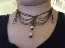 Victorian style cascading collar necklace