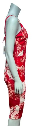 GUESS Damen Lovely Sl Lexi Burgund Floral Korsett Stil Bodycon Kleid XS UK 4 - Bild 5 von 8