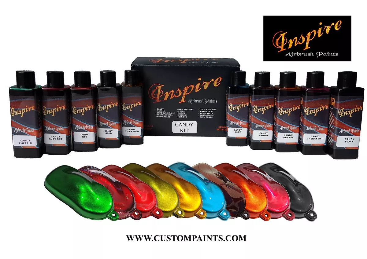 Inspire Airbrush Candy Kit (Solvent), CUSTOM PAINT, HOK, MOTORCYCLE,  Automotive