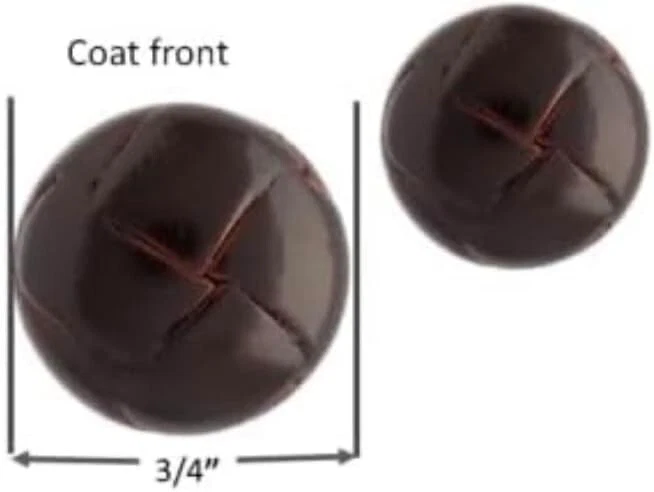 ATbutton Brand Deluxe Brown Leather Buttons Set (11) - Image 2 of 3