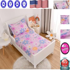 Full Size Floral Soft Bed Sheet Set - Deep Pocket for Kids, Purple  Pink