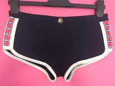 VINTAGE 70's SWORDFISH SWIMMING TRUNKS. Size Small. Mint Cond. Navy & Union Jack