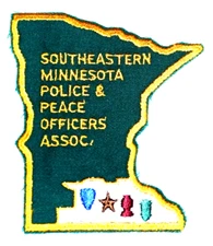 SOUTHEASTERN MINNESOTA POLICE OFFICERS ASSOC MN Sheriff Police Patch STATE SHAPE