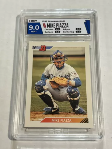 1992 BOWMAN MIKE PIAZZA #461 ROOKIE HGA 9 DODGERS A8