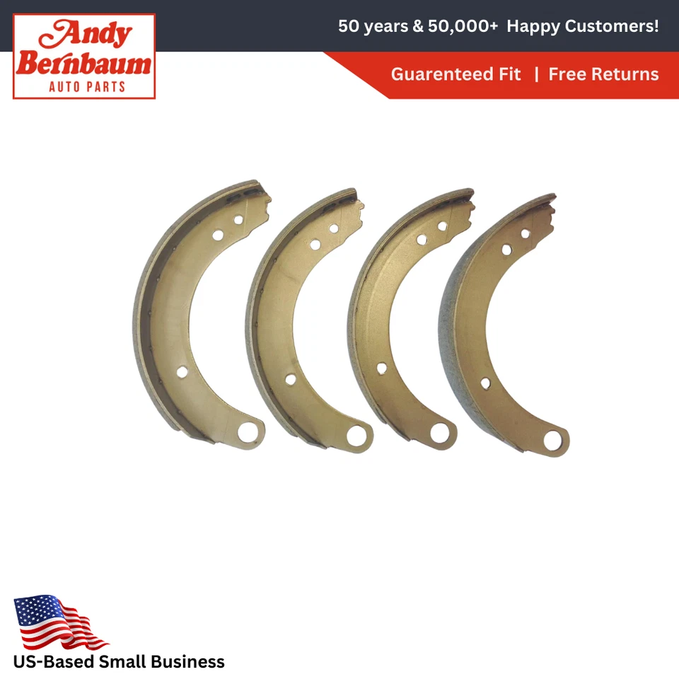 Conjunto de 4 sapatas de freio para 1950-1954 Chrysler DeSoto 6 e 8 cilindros 12"x 2" - Imagem 3 de 3