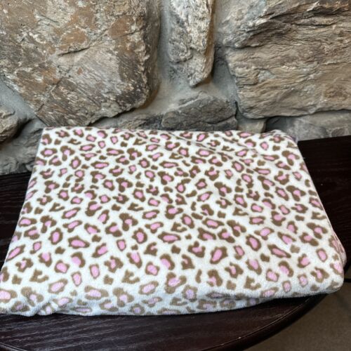 Just Born Leopard Cheetah Plush Sherpa Baby Blanket 28 X 38 - Picture 2 of 6