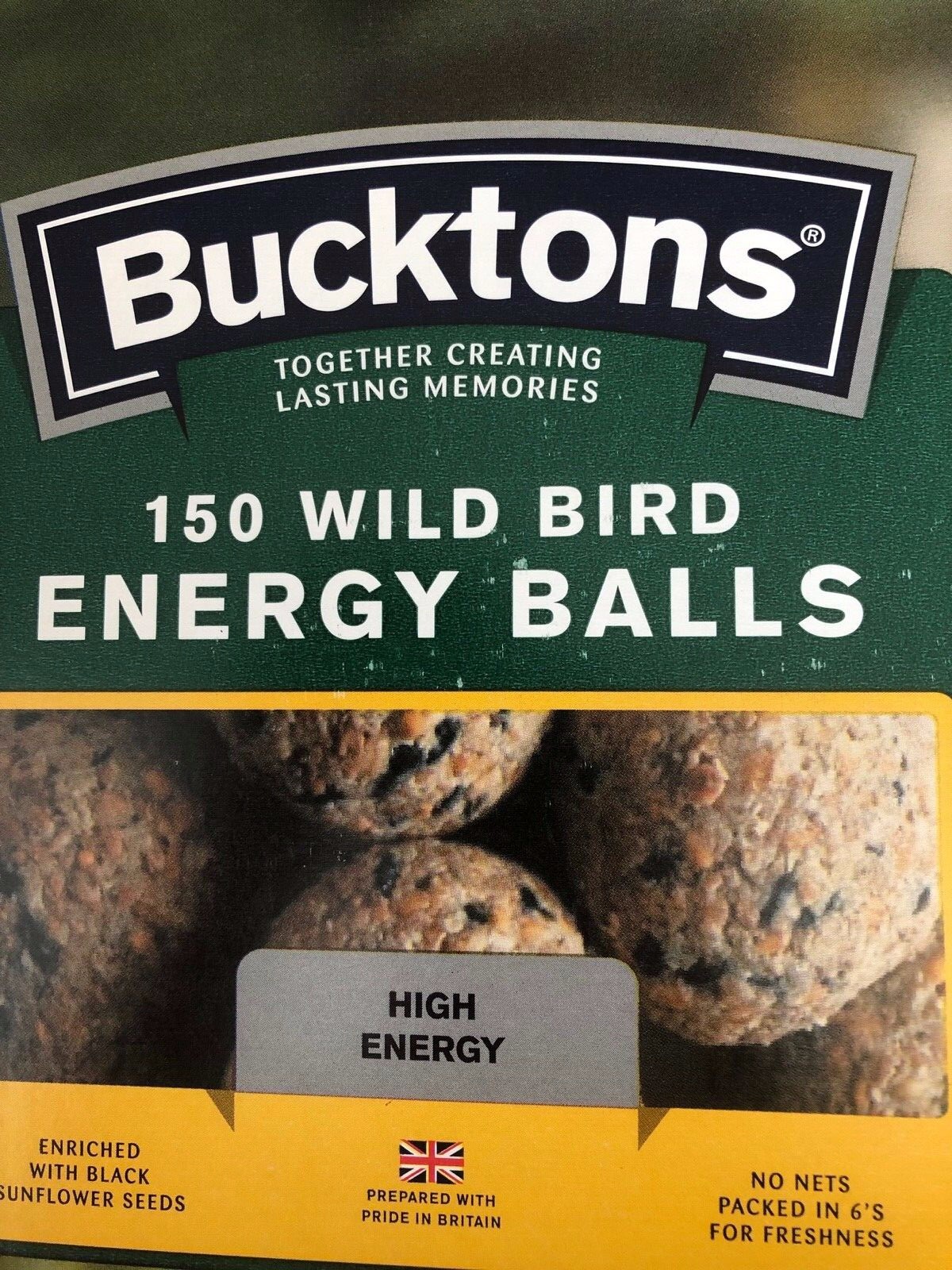 ENERGY BALLS x6 x60 x150 Wild Bird Bucktons bp Fat Ball Feed vf Suet