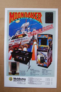 Moon Raker Arcade Flyer Video Game promotional poster