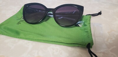 NEW KATE SPADE Black Samantha Sunglasses w Green drawstring  display picture 2