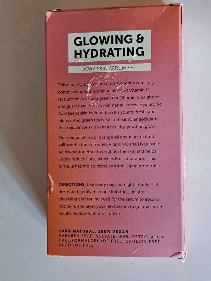 Provence Beauty Dewy Skin Serum Set Vitamin C & Hyaluronic Acid NEW eBay