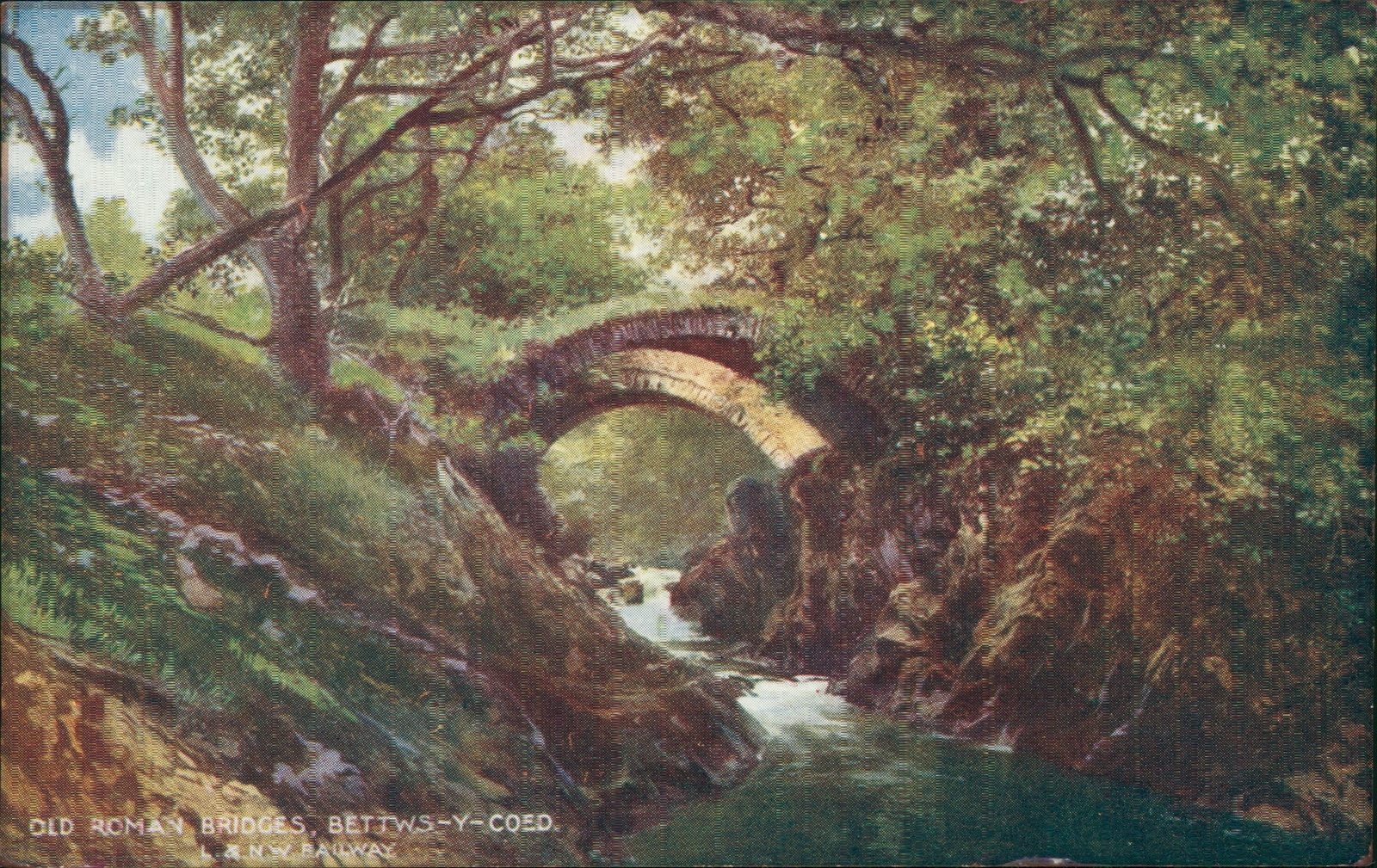 Bettws Y Coed Old roman Bridge L&NW London & North Western Railway