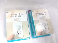 KidCo Electrical Outlet Caps - Clear - 36 ct 2 pack baby proof cover clear