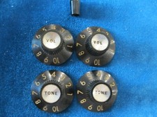 Four 1970's FENDER Telecaster CUSTOM or Deluxe Guitar KNOBS 2  2 vol  2 tone