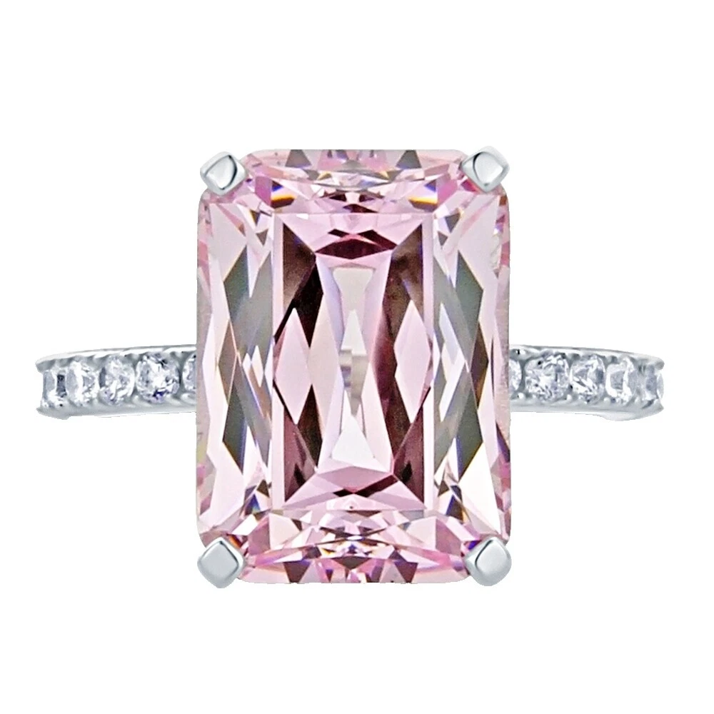 Anillo de rodio plateado 8.5 Anillos de Moda