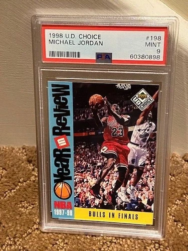 1998 UD Choice Michael Jordan PSA 9 Card #198 Preview NEW Clean Case