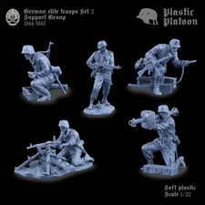 Plastic Platoon German Elite Troops Support Group 1944-1945 Set #2 Scale 1/32