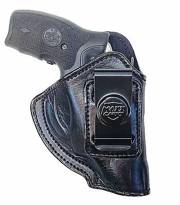 Max Carry Black Leather IWB Holster for Smith & Wesson S&W Airweight 637/642