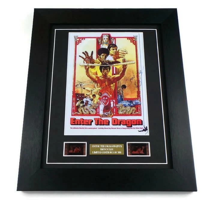 LUCKY MONKEY GIFTS BRUCE LEE SIGNED PREPRINT ENTER THE DRAGON FILM CELLS VINTAGE MEMORABILIA