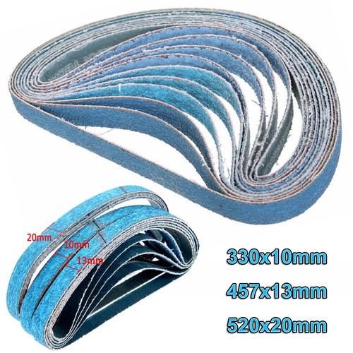 10PCS 330x10mm/457x13mm/520x20mm 40120 Grit Abrasive Zirconia Sanding