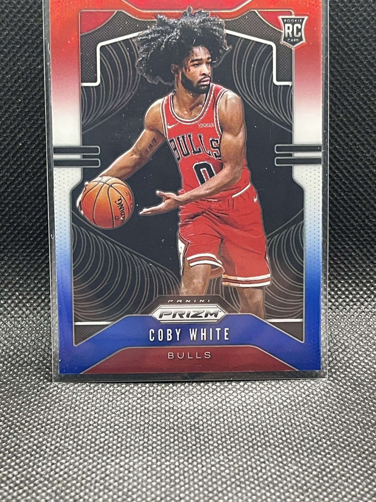 Coby White 2019-20 Panini Prizm SP Red White & Blue Prizm RC #253 Bulls