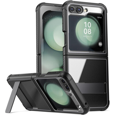 For Samsung Galaxy Z Flip 5 5G 2023 Case [Anti-Scratch Clear Back] Cover Black