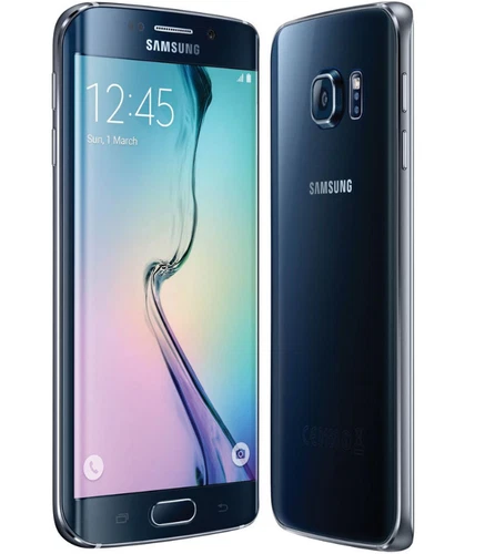 Samsung Galaxy S6 edge SM-G925V SM-G925P VERIZON SPRINT Black Sapphire VERY GOOD - Picture 2 of 2